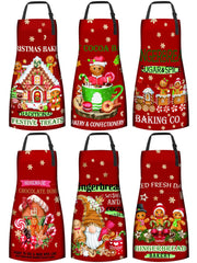 Cotwinter tabliers de Noël face montrant six styles festifs et protection complète