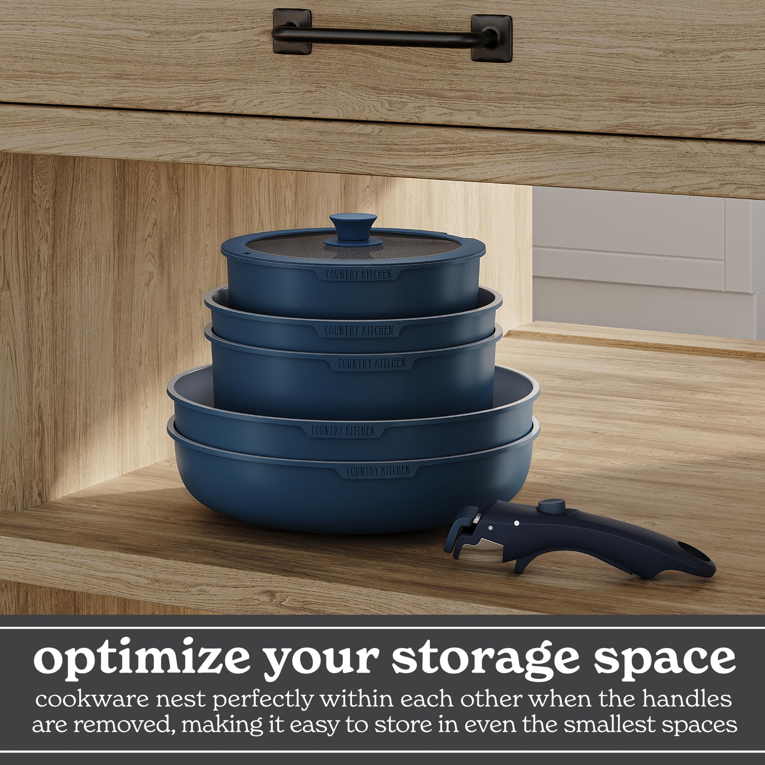 Country Kitchen casseroles compatibles four montrées à l'intérieur du four