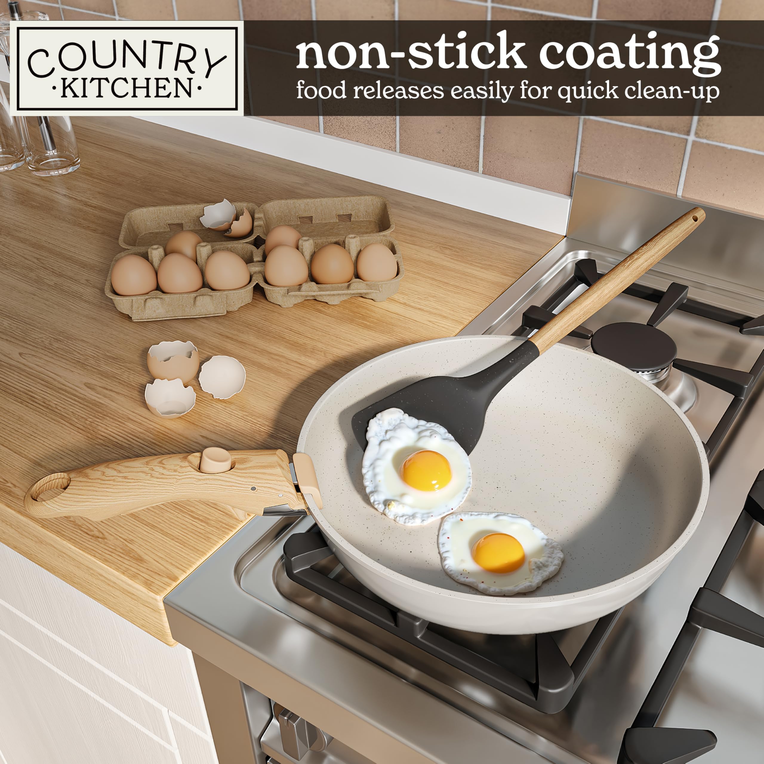 Country Kitchen ensemble empilé pour rangement optimal, idéal petits espaces