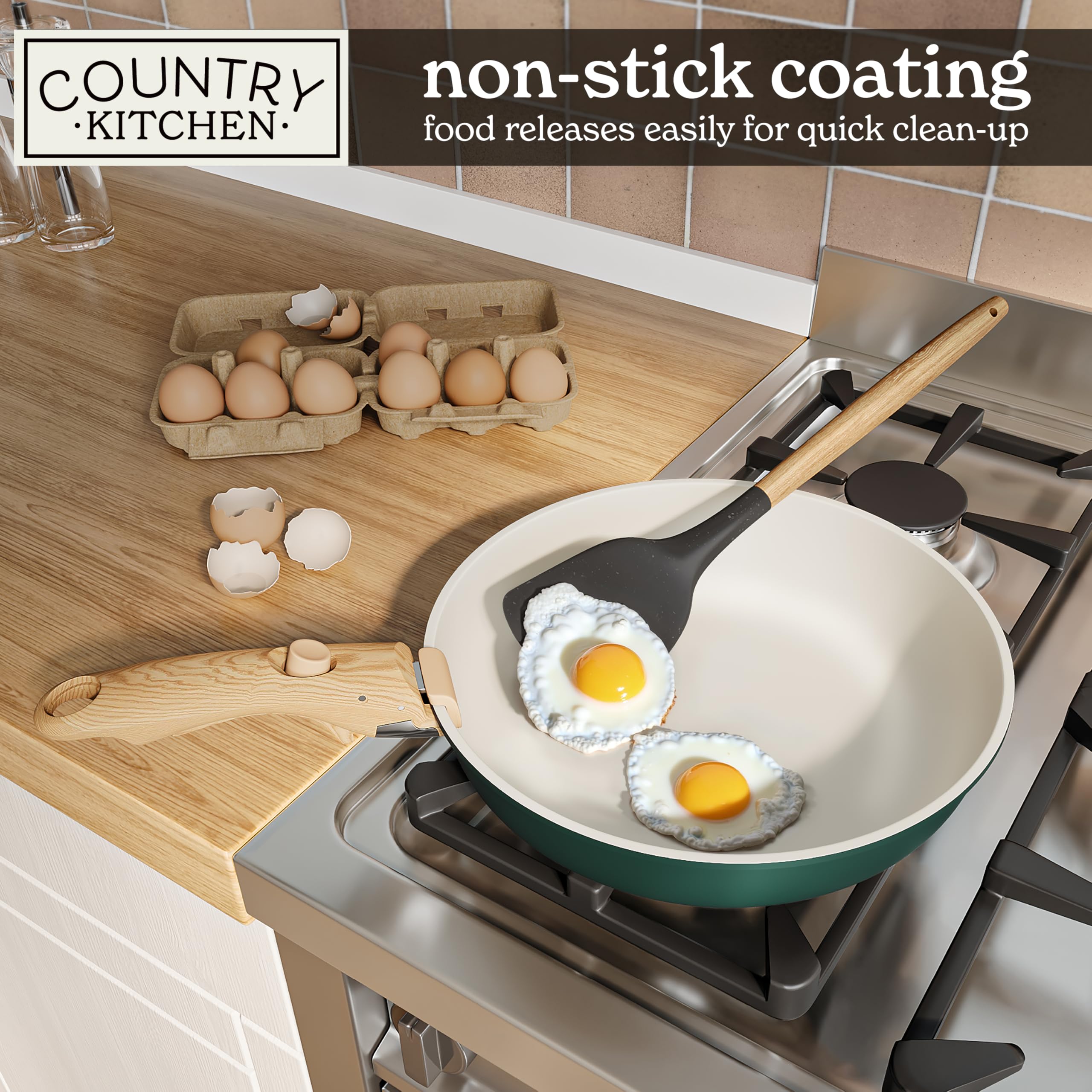 Country Kitchen pièces empilées démontrant un gain de place maximal
