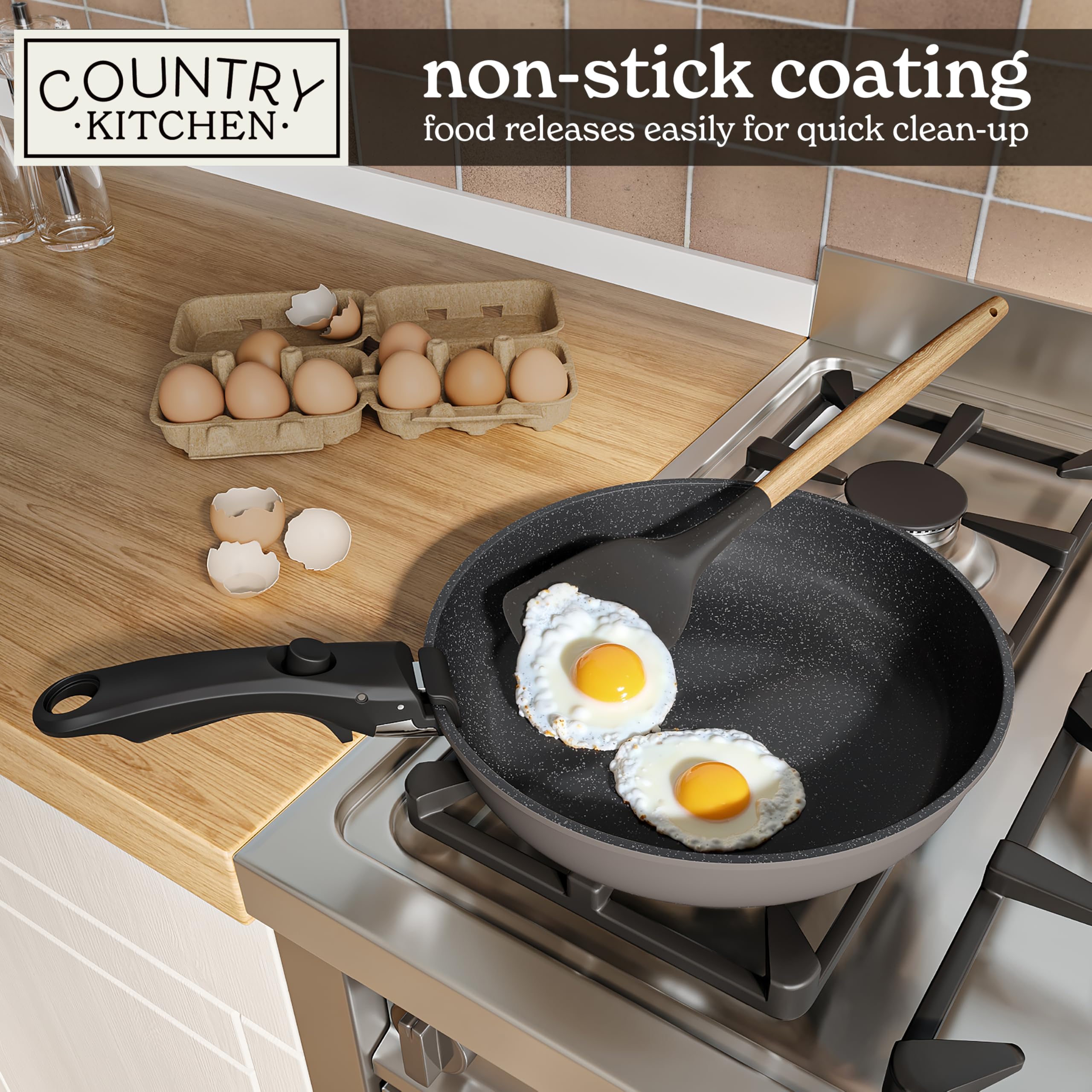 Country Kitchen casserole sur plaque en cuisson montrant polyvalence et maniabilité