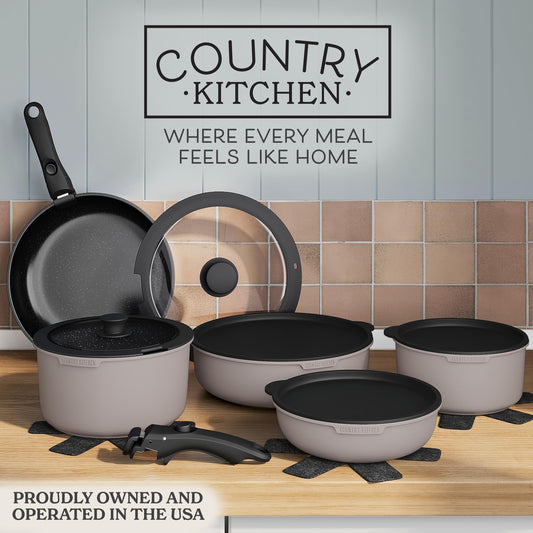 Country Kitchen poignée détachée sur table facilitant le transport et service