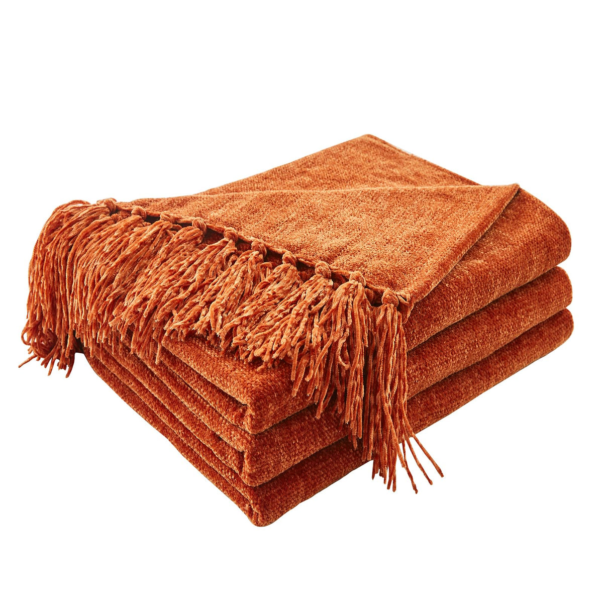 CozeCube plaid face complète montrant couleur rust orange et confort