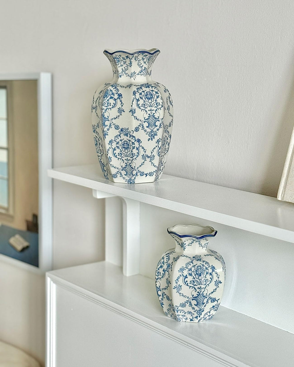 COZLIV vase bleu présenté en emballage cadeau pour offrir facilement