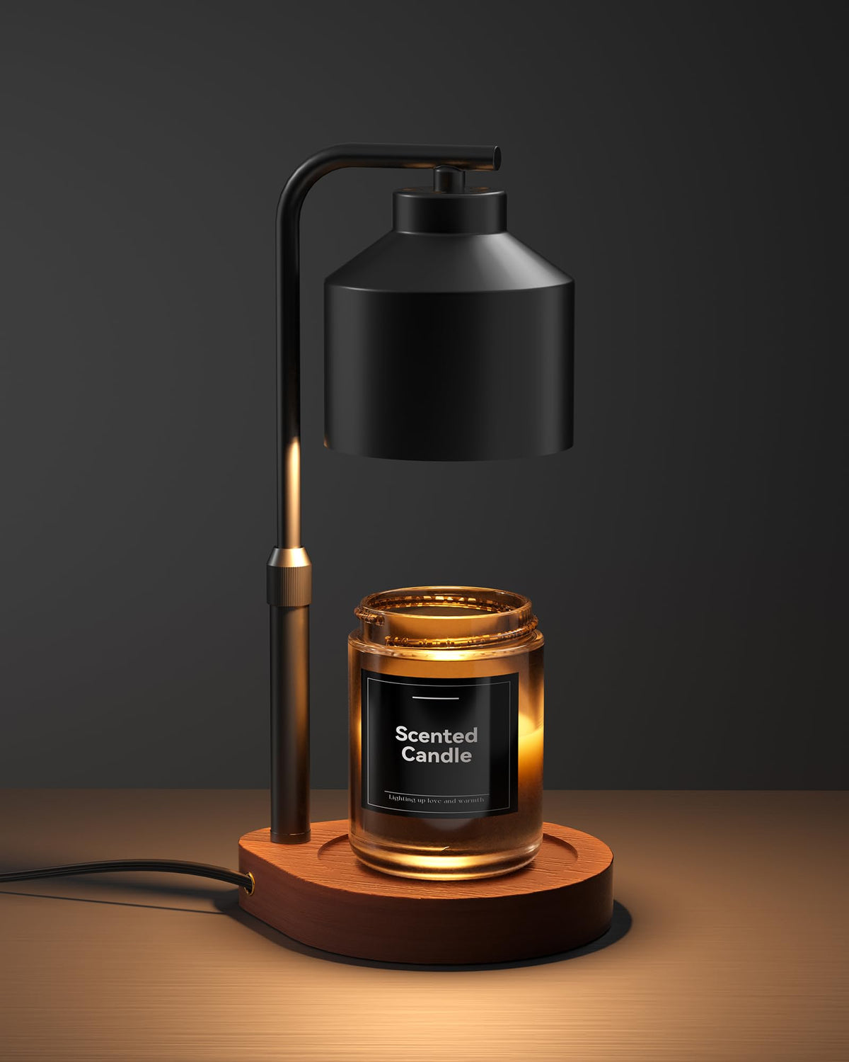 Cozmara vue frontale du chauffe-bougie pour une décoration raffinée et sûre
