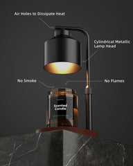 Cozmara gros plan de l'abat-jour noir montrant une diffusion uniforme du parfum