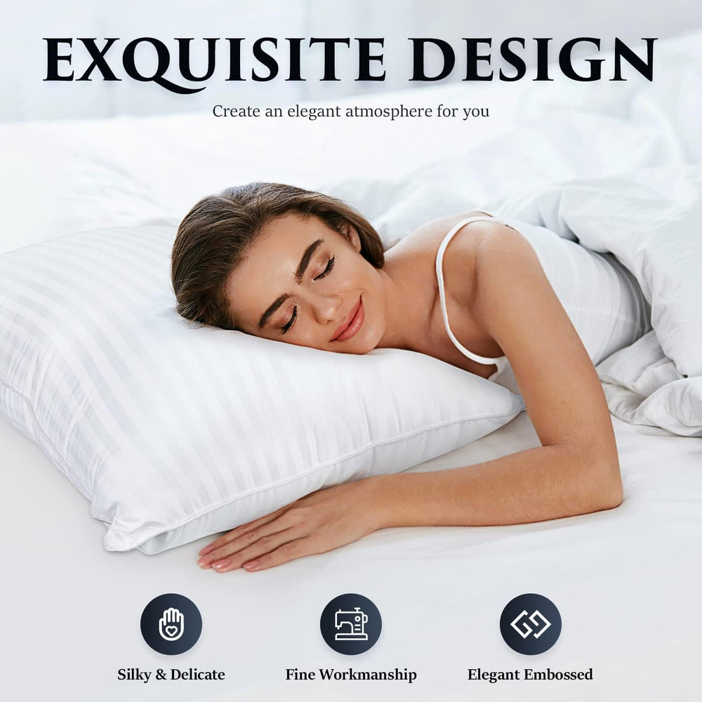 COZSINOOR oreiller à côté d'une règle montrant dimensions queen pour référence