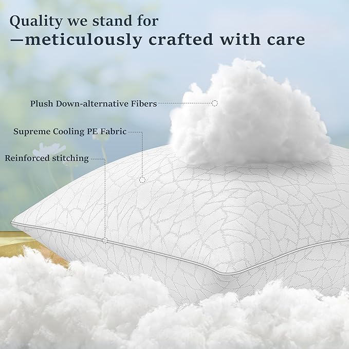 COZSINOOR oreiller queen comparé à une échelle pour évaluer taille