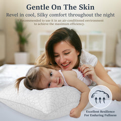 COZSINOOR oreillers en usage sur lit de couple illustrant maintien confortable