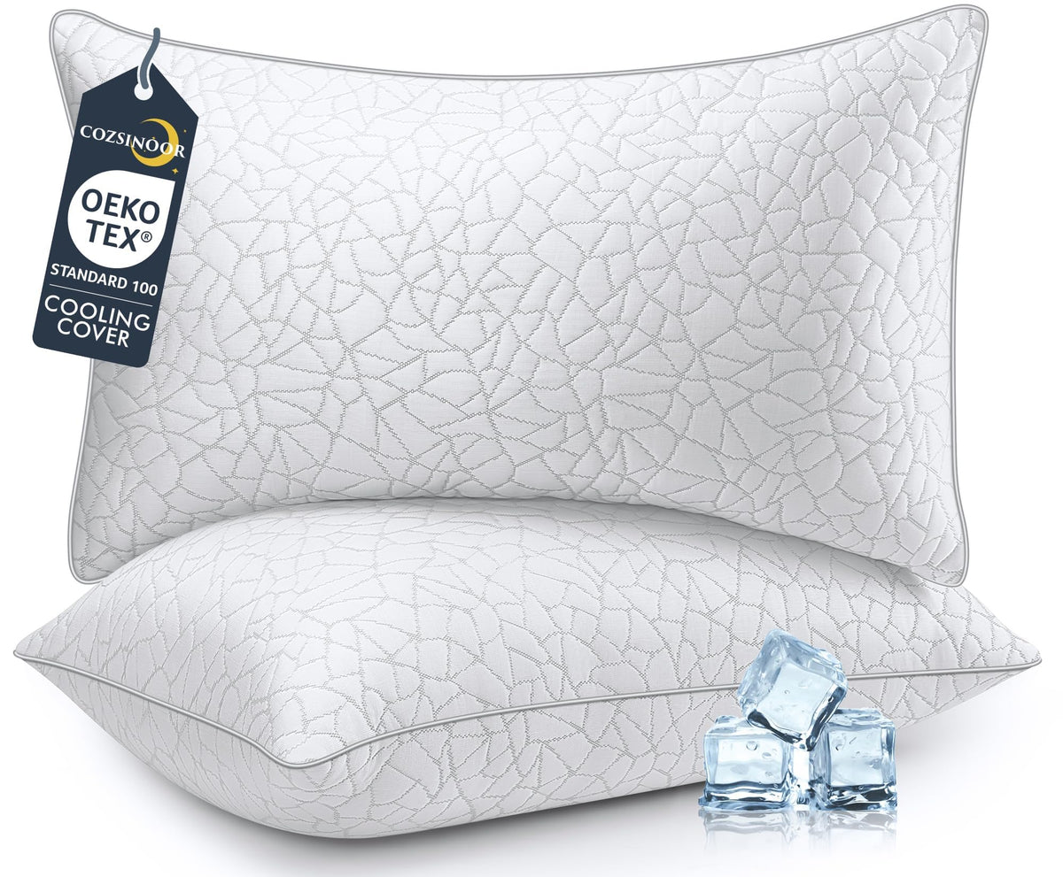 COZSINOOR oreiller face avant et emballage montrant qualité et confort