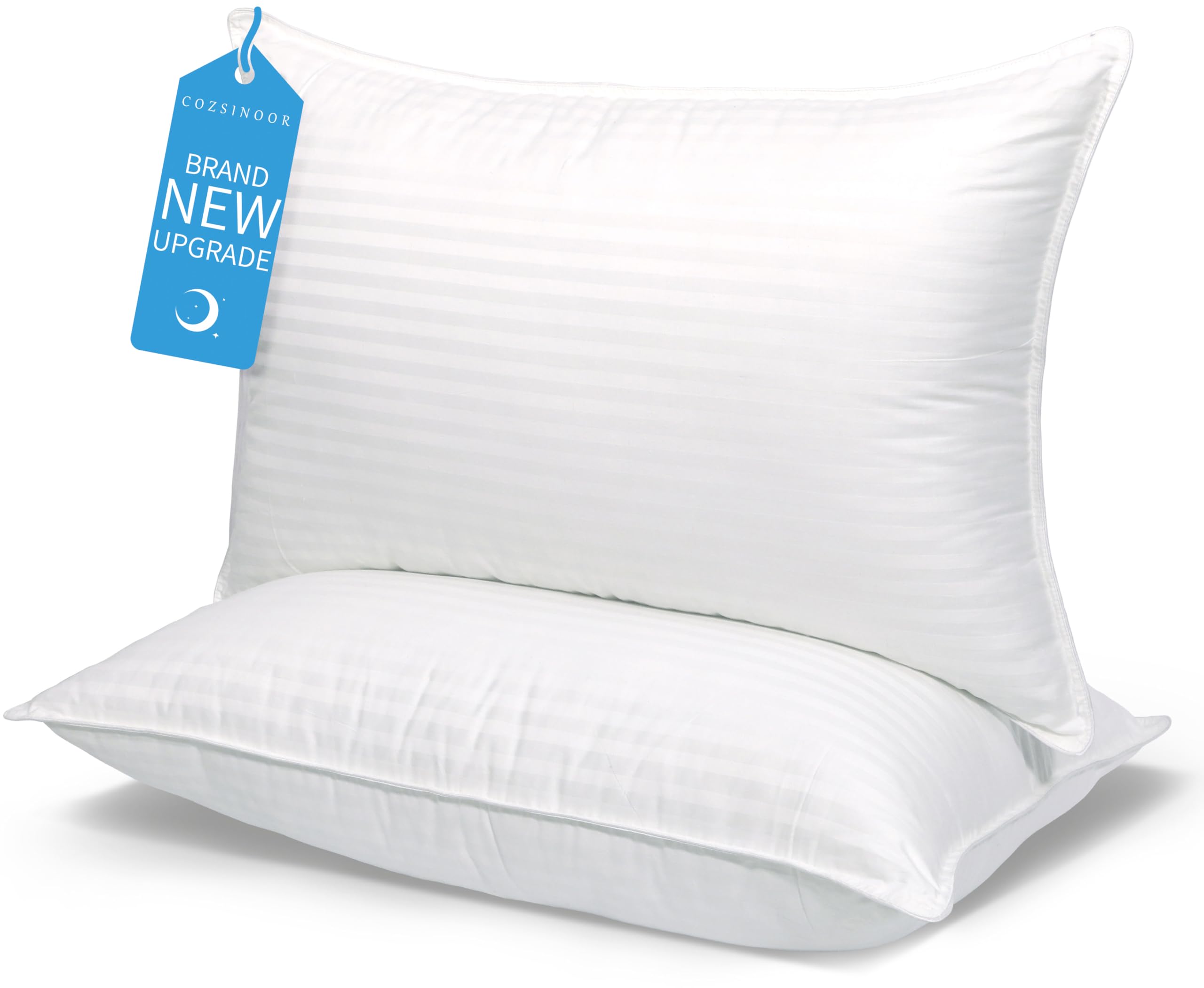 COZSINOOR oreiller face avant montrant forme et finition pour confort hôtelier