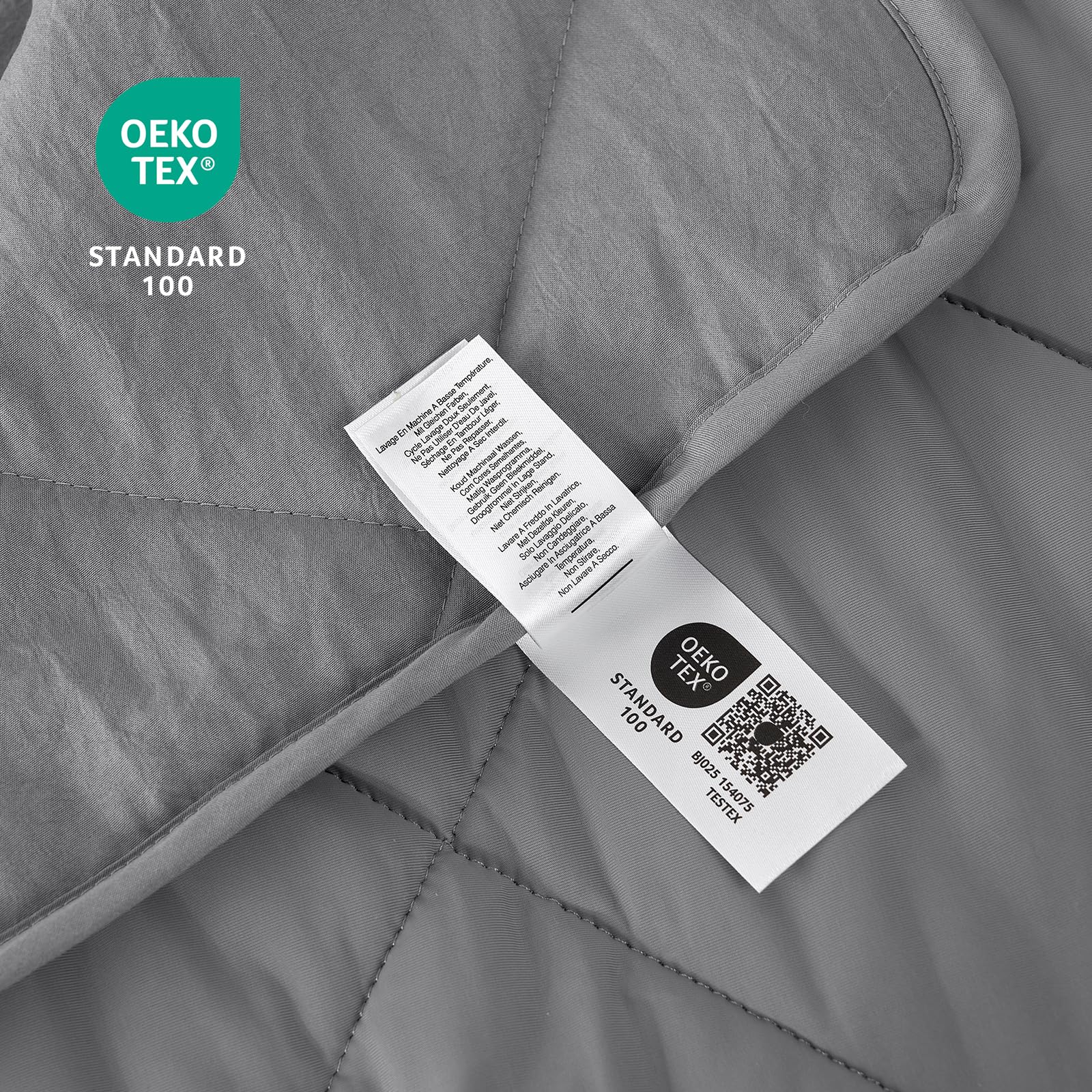 Cozy Bliss gros plan sur coutures renforcées garantissant durabilité