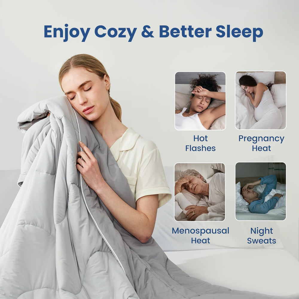 Cozy Bliss comparaison d'échelle montrant la taille Queen 90×90 pour visualiser l'ajustement