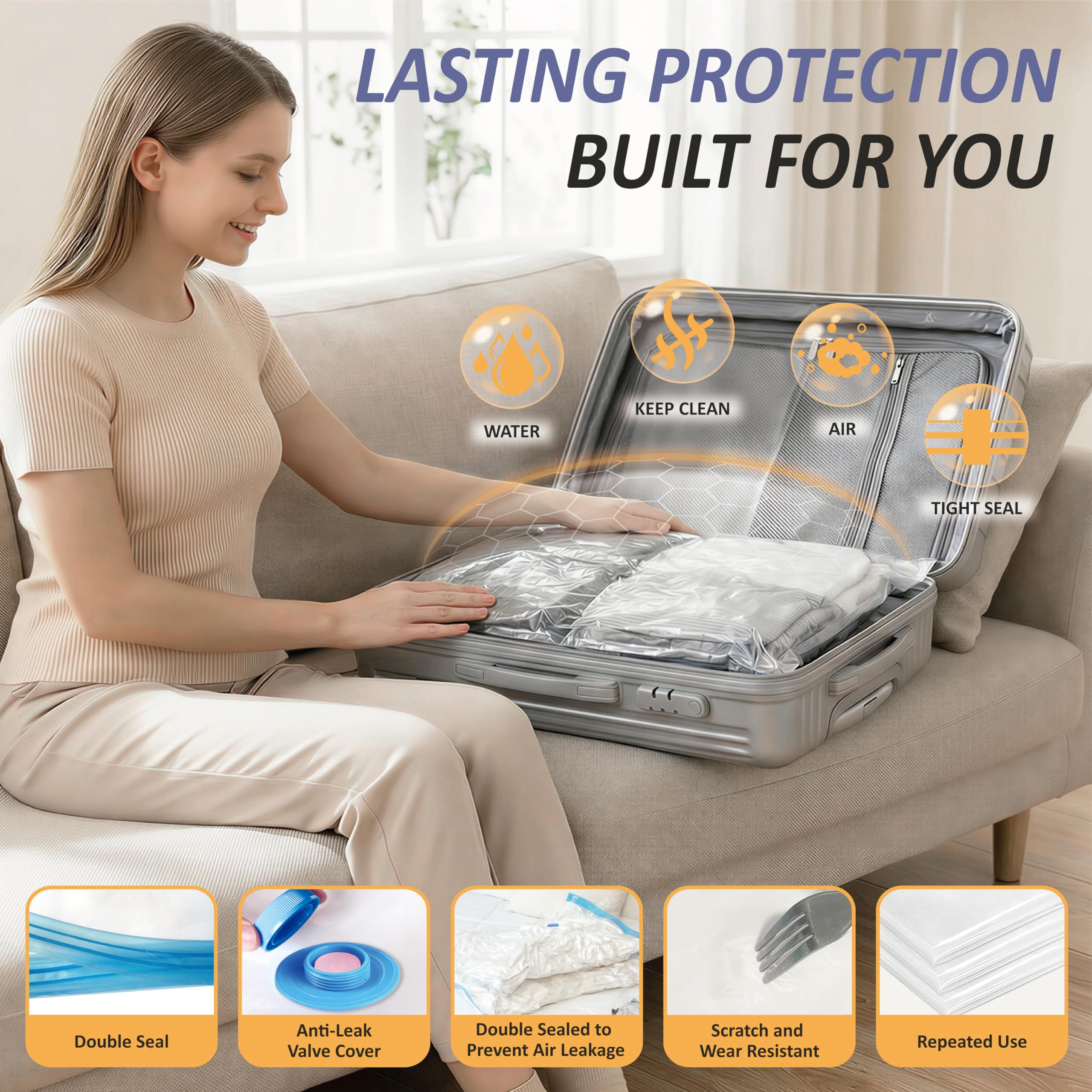 Cozy Essential sac jumbo compressant une couette pour libérer de l'espace