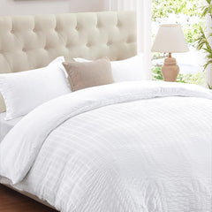 Cozyide housse de couette queen vue frontale, look épuré et lumineux