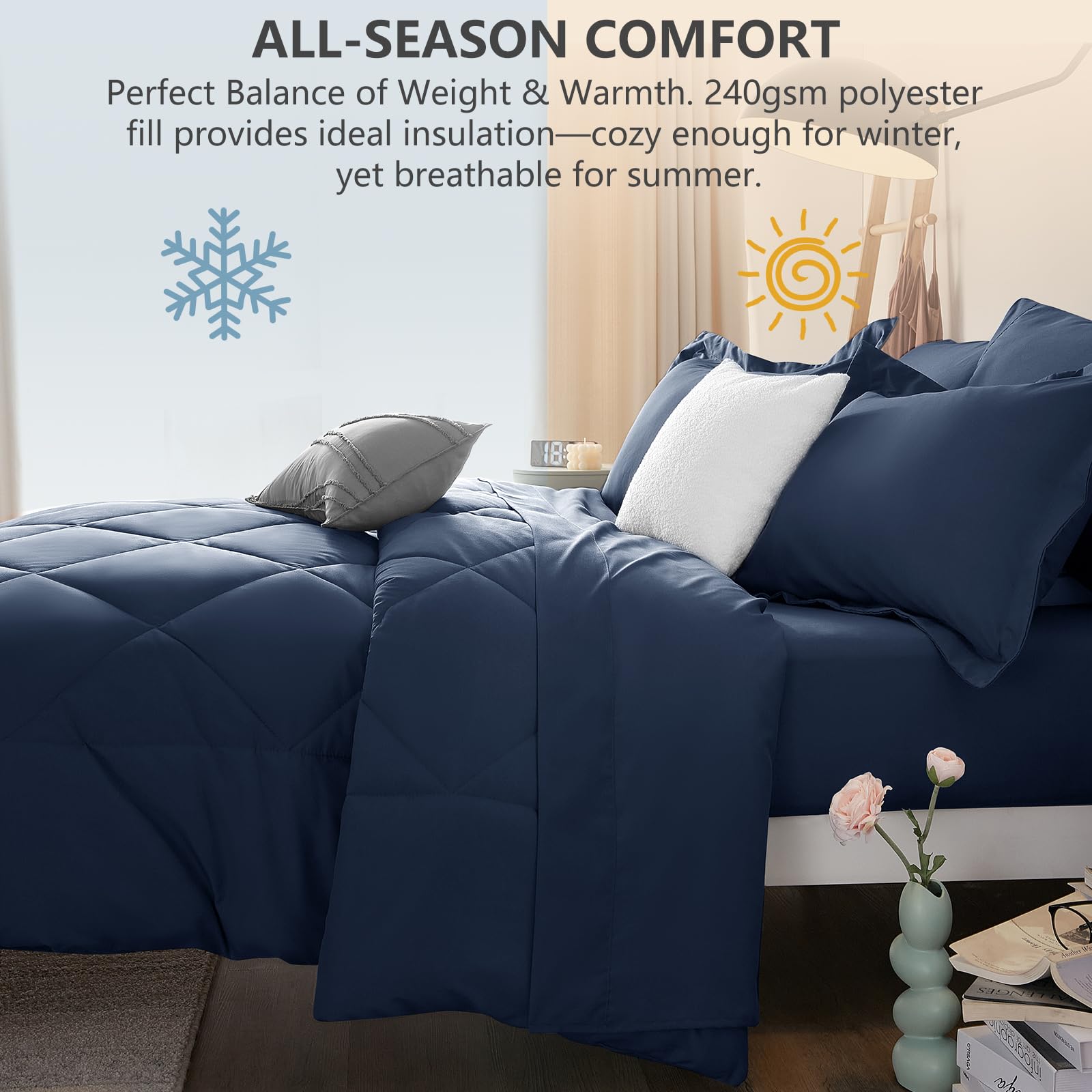 CozyLux couette posée sur lit aménagé montrant l’aspect final en chambre
