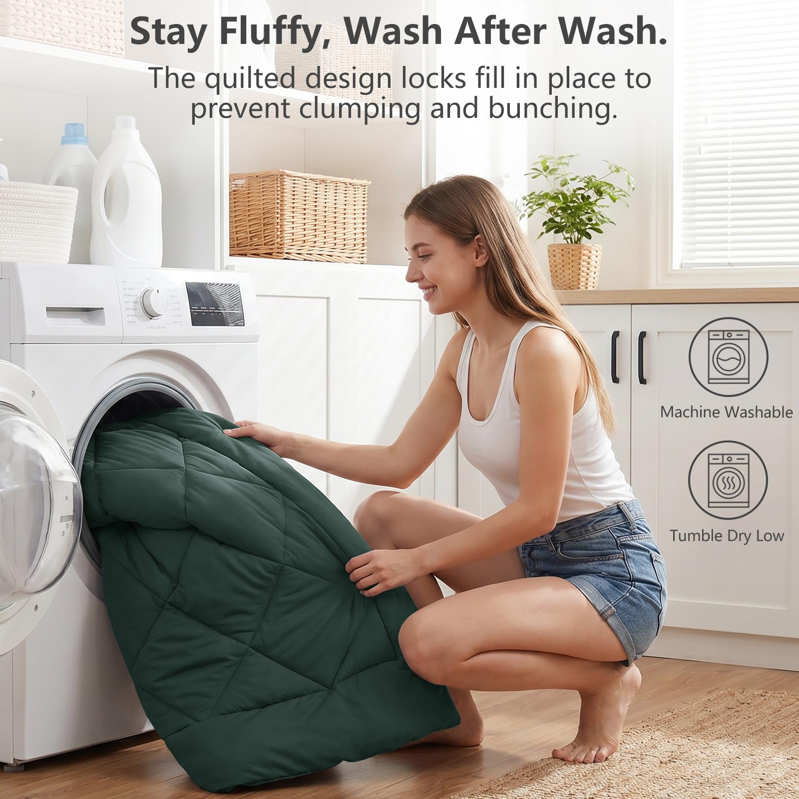 CozyLux couette sortie du sac sous-vide retrouvant son volume