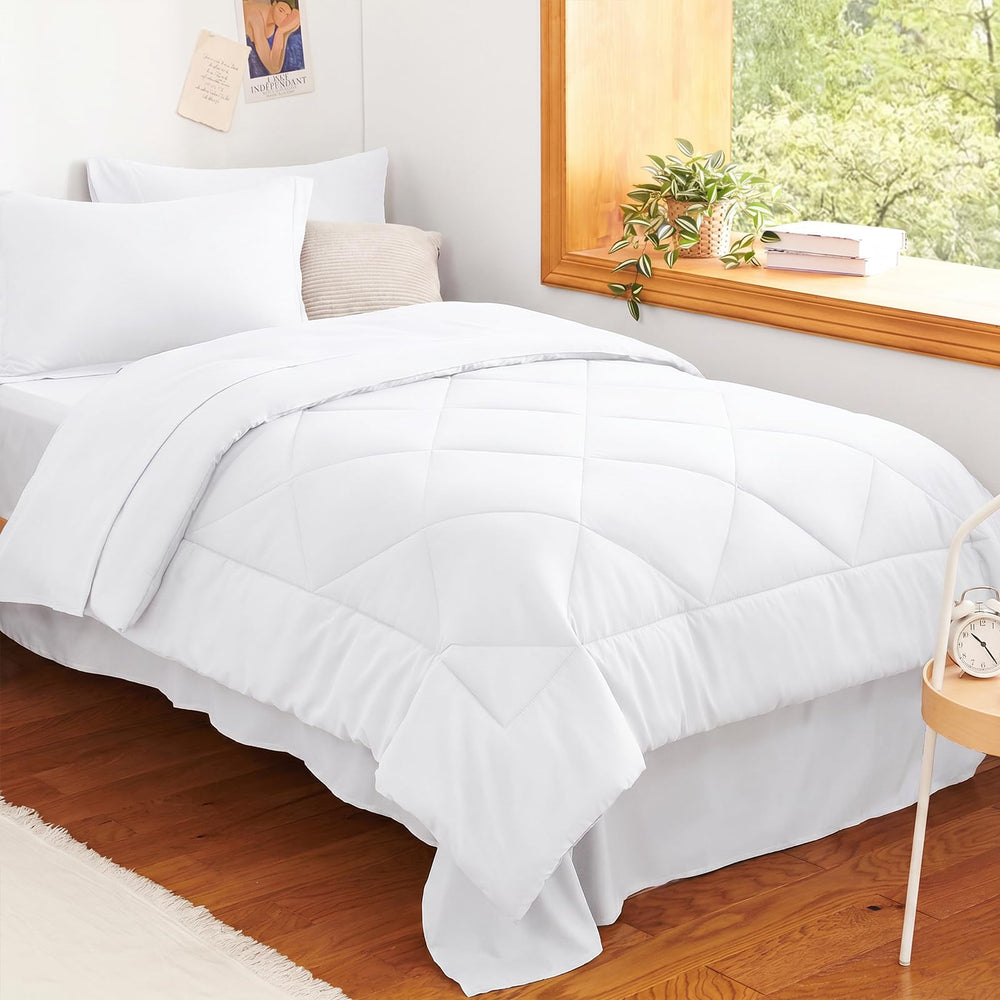 CozyLux couette frontale emballage montrant finition blanche et gain de place