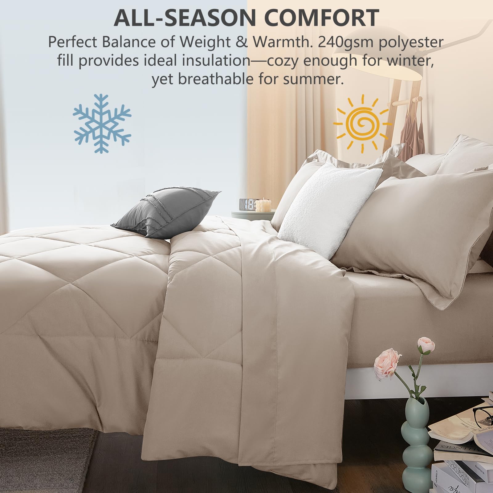 CozyLux couette utilisée par deux personnes démontrant confort léger