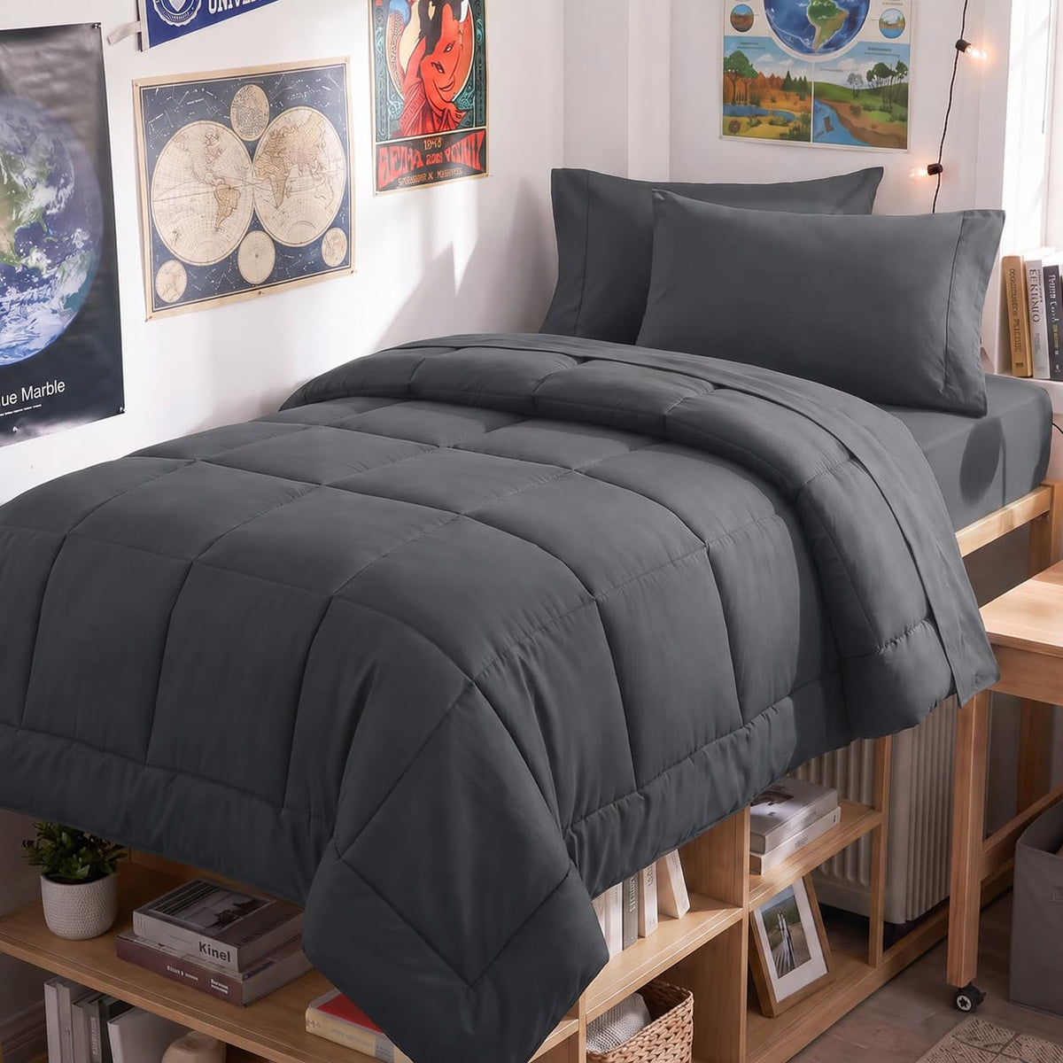 CozyLux couette ensemble devanture montrant un lit fini et allure moderne