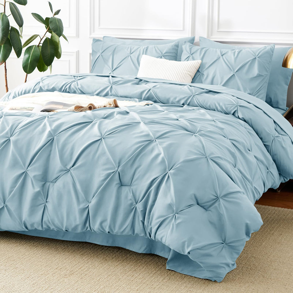 CozyLux couette face avant bleu clair, look soigné et accueil chaleureux
