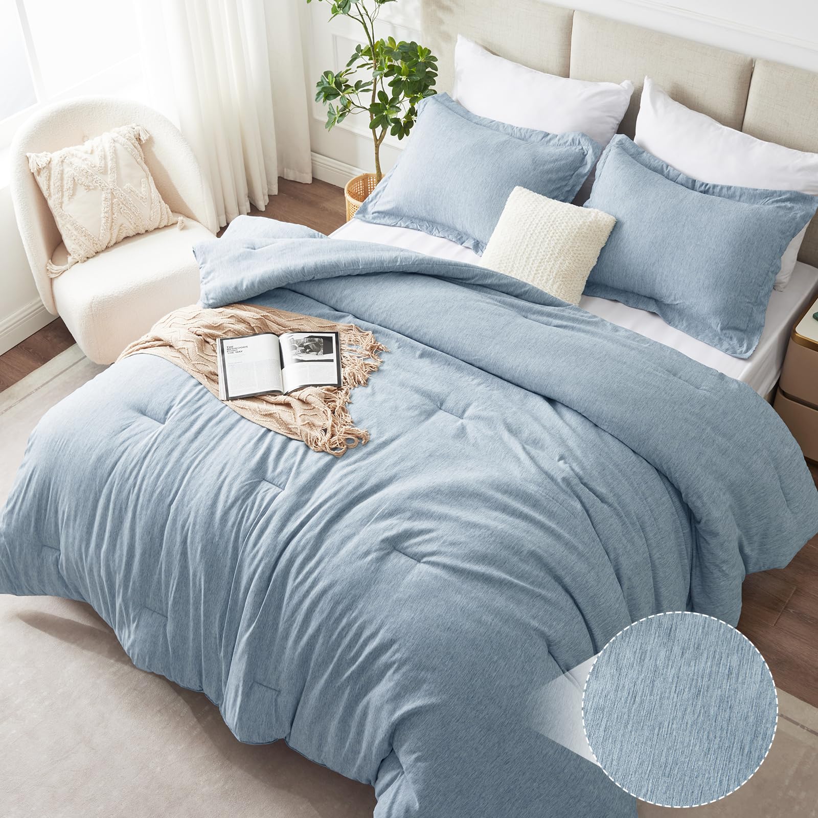CozyLux couette face avant montrant finition propre et couleur heathered
