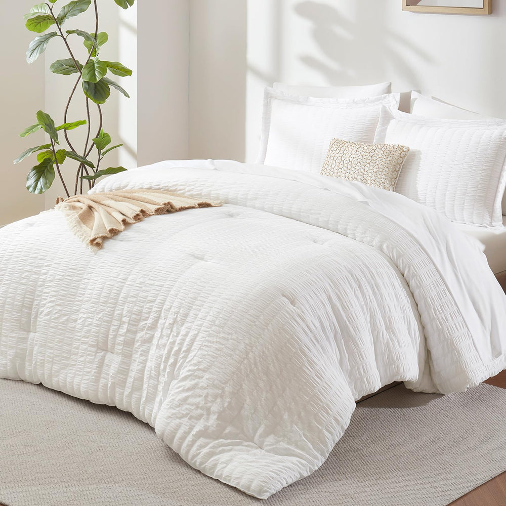 CozyLux couette seersucker face nette apportant un style soigné