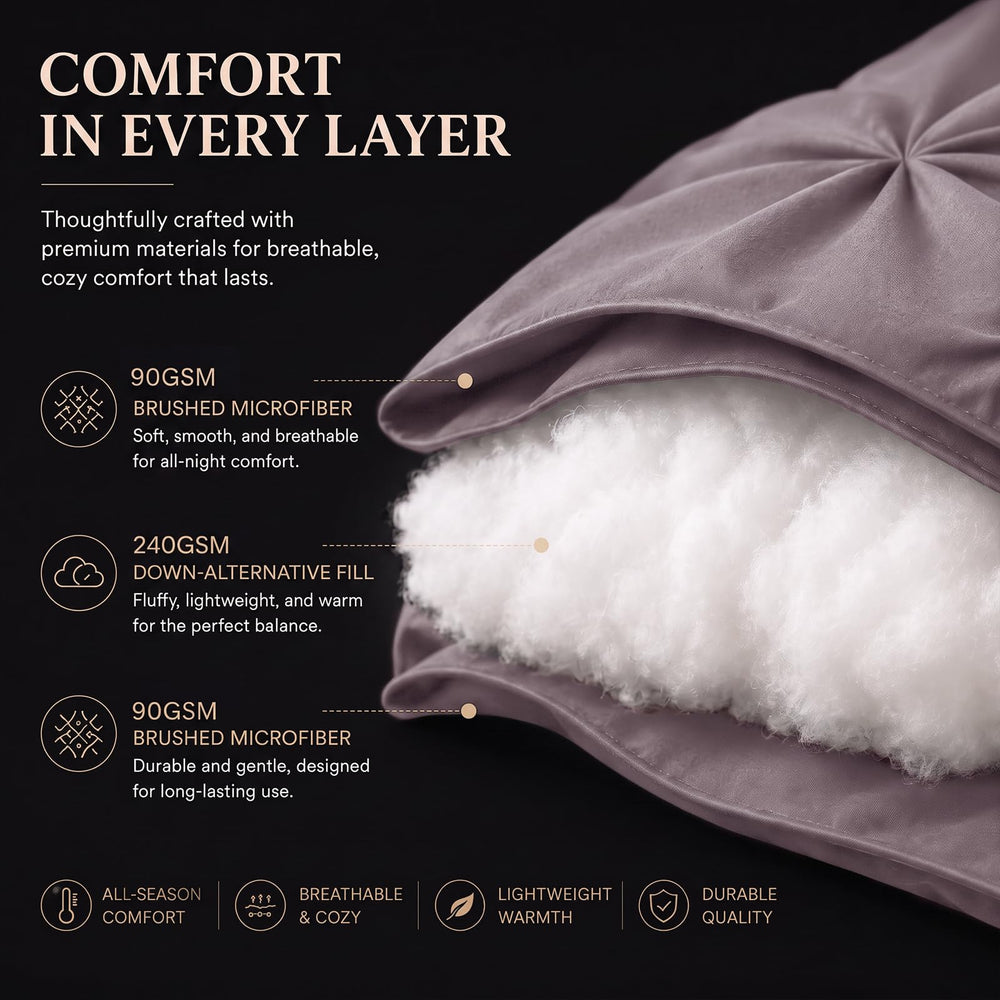 CozyLux couette posée sur lit queen, esthétique et couvrance idéale