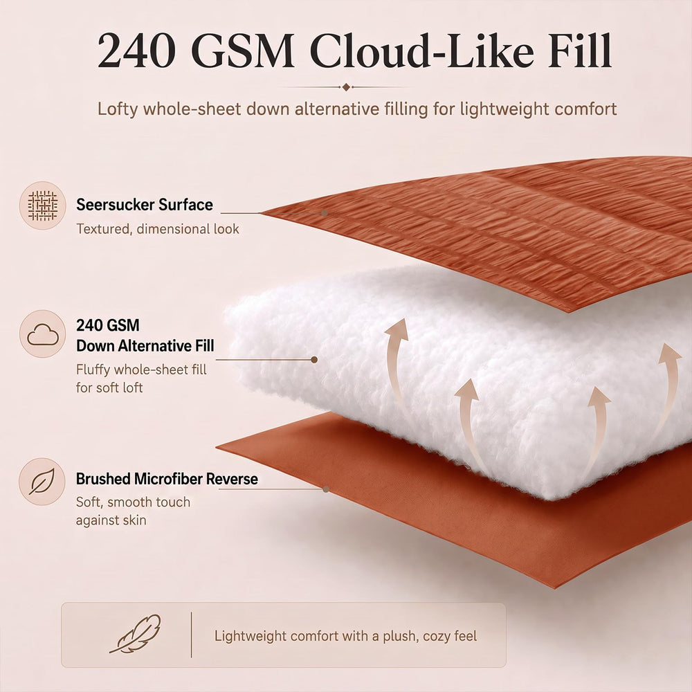 CozyLux couette gonflante après déballage, aspect moelleux et léger