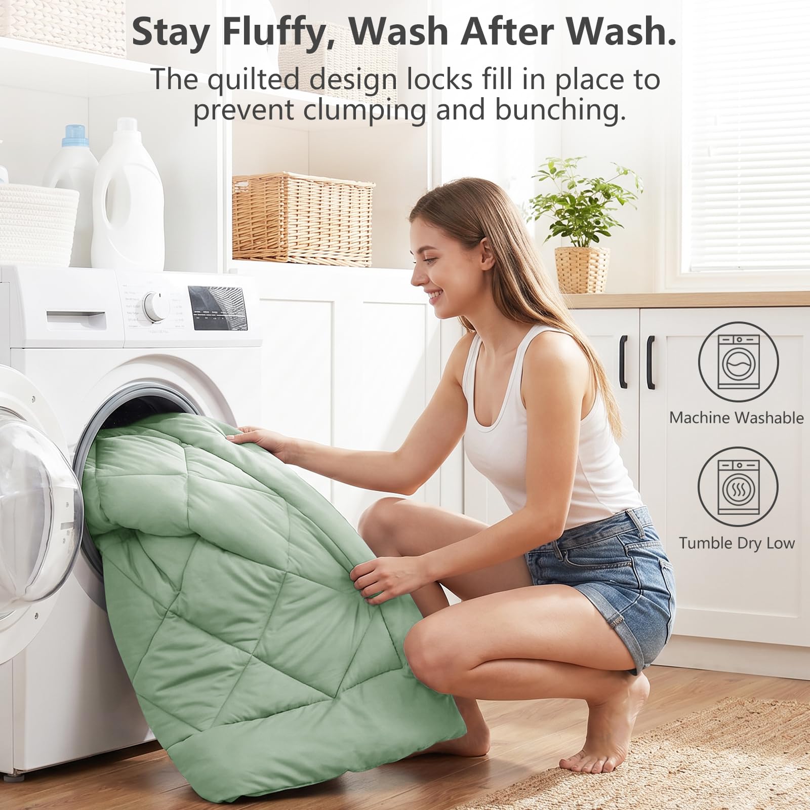 CozyLux couette après déballage montrant reprise de gonflant rapide