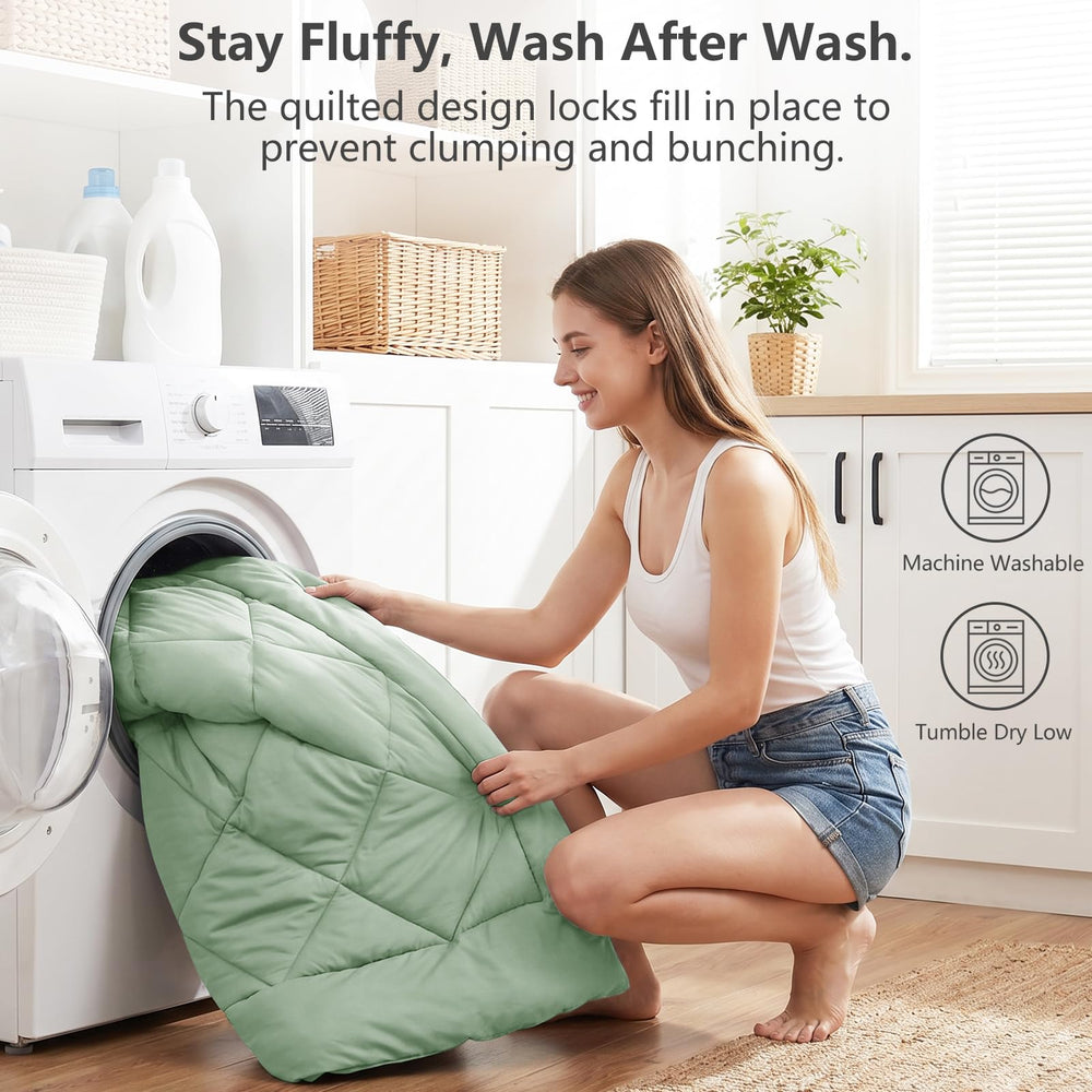 CozyLux couette après déballage montrant reprise de gonflant rapide