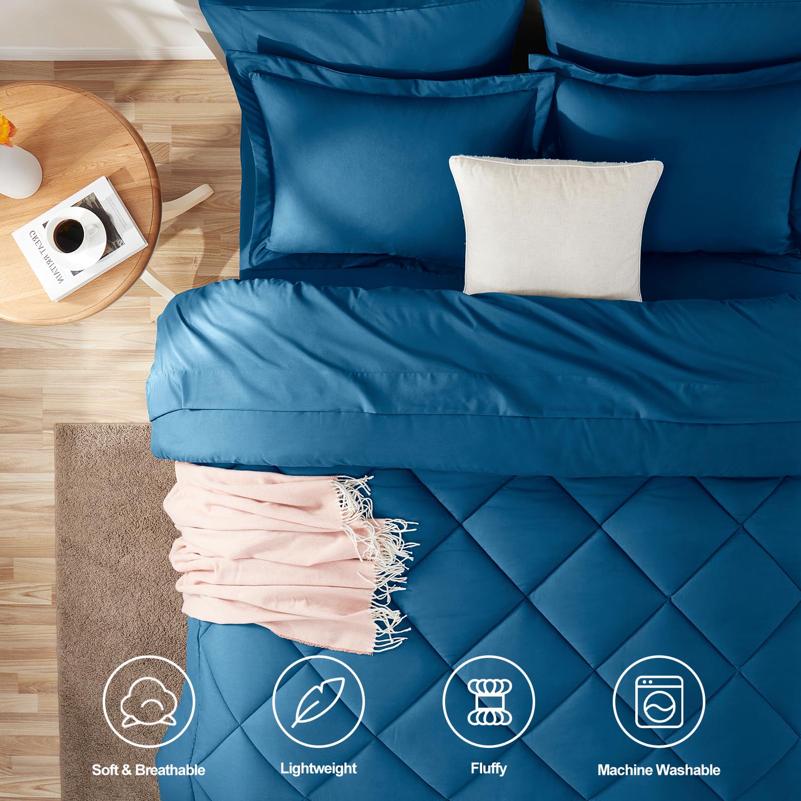 CozyLux détail du matelassage losange gardant le garnissage en place