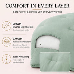 CozyLux détail d'une sangle d'angle sécurisant la couette dans une housse
