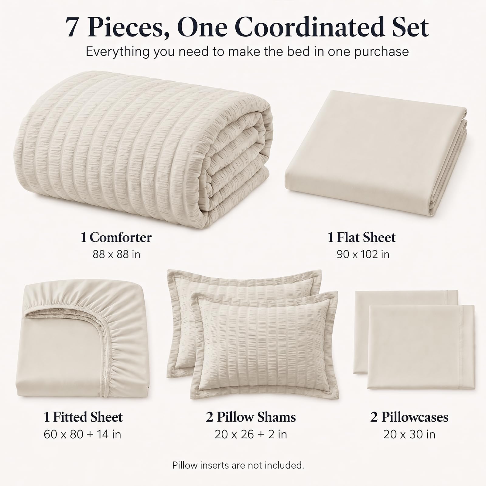 CozyLux gros plan seersucker montrant texture et aspect anti-plis