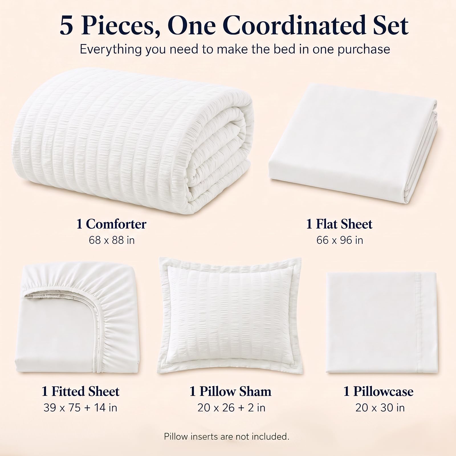 CozyLux gros plan seersucker révélant la texture plissée confortable