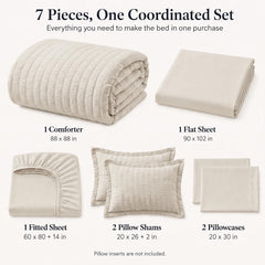 CozyLux gros plan seersucker montrant texture et aspect anti-plis