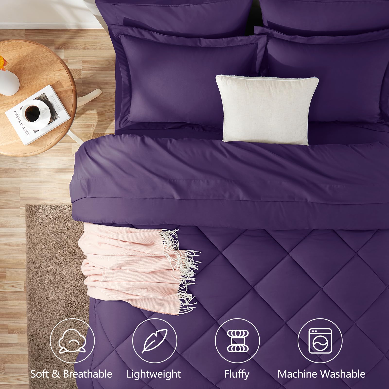 CozyLux microfibre brossée gros plan montrant douceur et confort