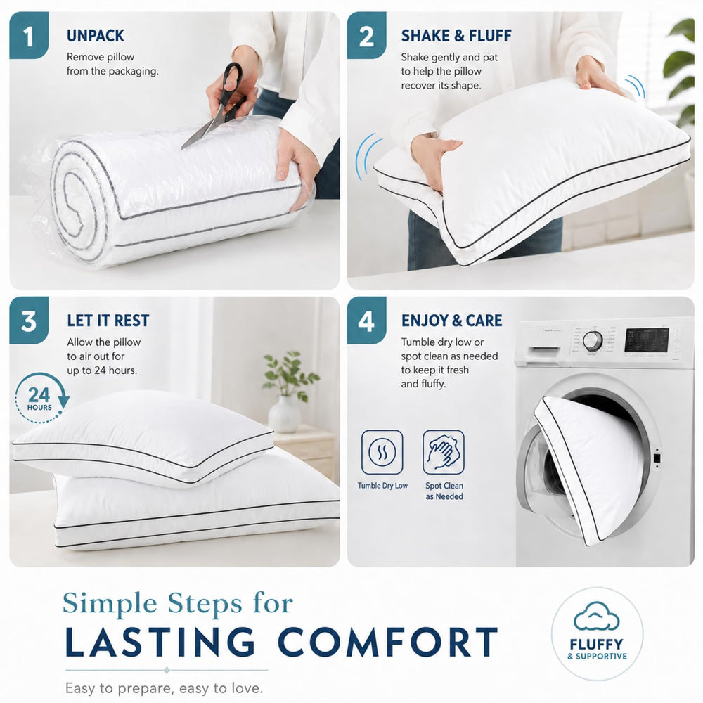 CozyLux double couture des bords montrant résistance et maintien du garnissage