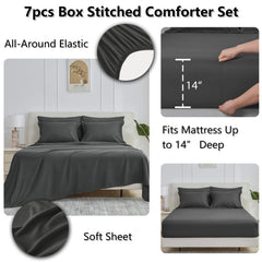 CozyLux drap-housse avec poche 14 pouces qui maintient les matelas épais
