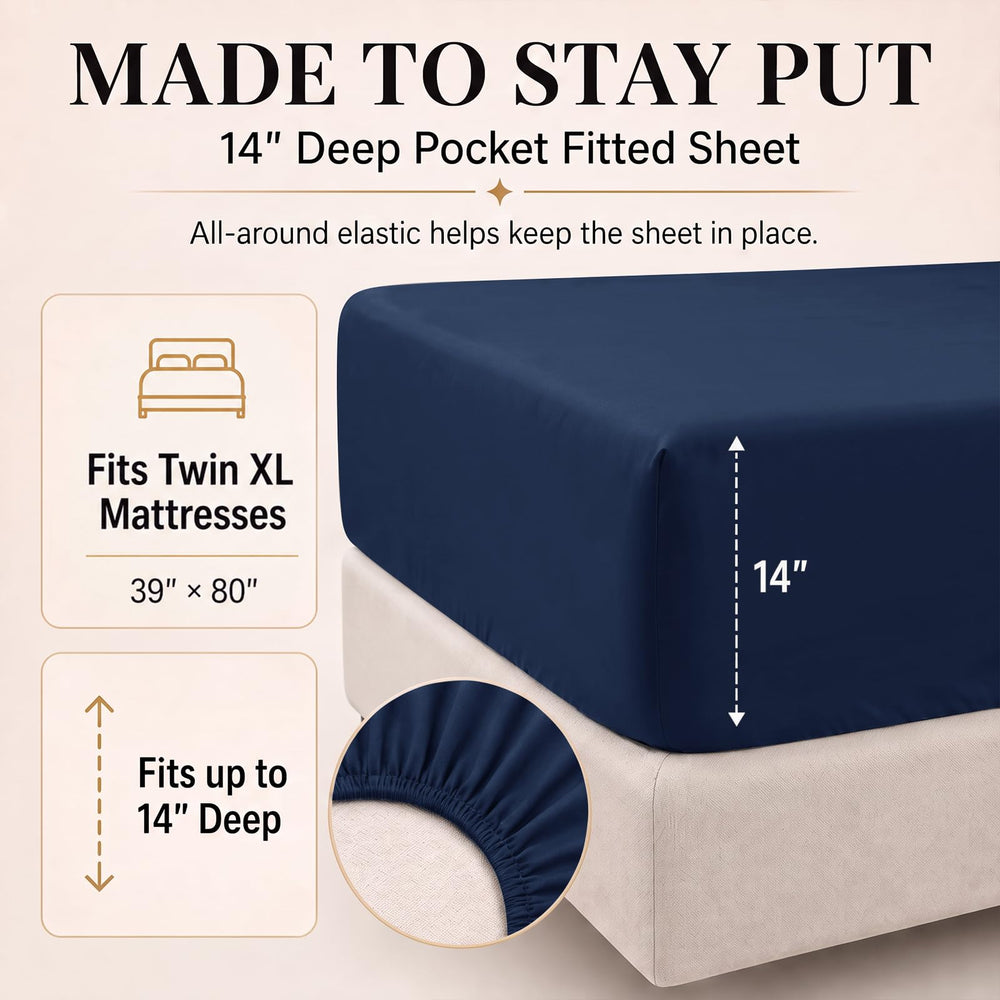 CozyLux drap housse coin extensible, maintien adapté à matelas jusqu'à 14 pouces