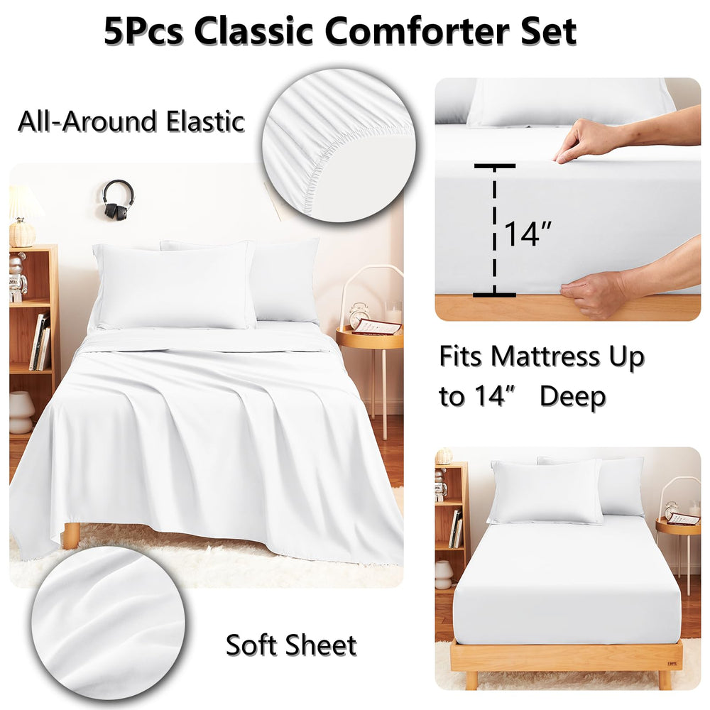 CozyLux drap housse coin élastique montrant poche 14" et maintien sécurisé