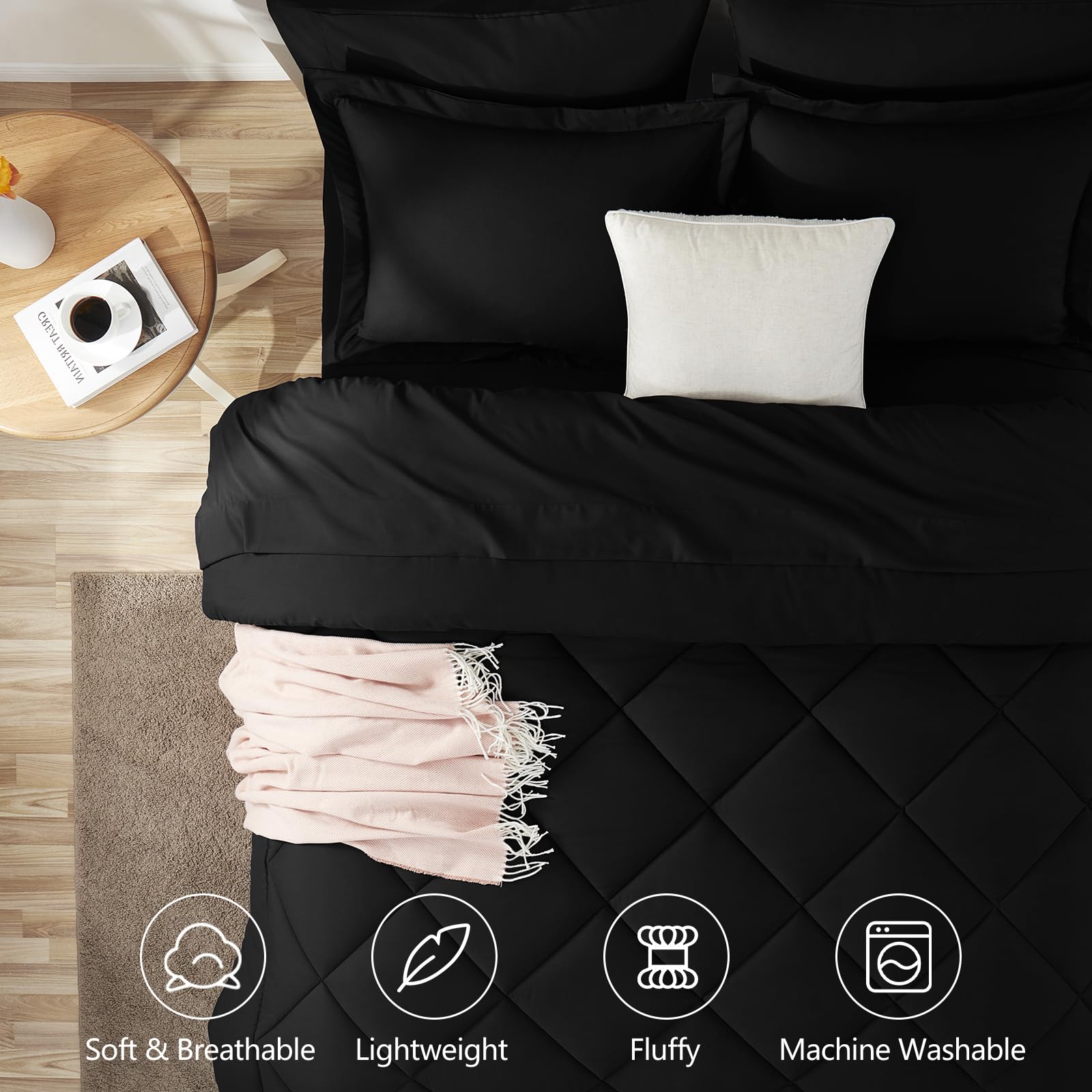 CozyLux drap-housse coin élastiqué, maintien sûr pour matelas profond