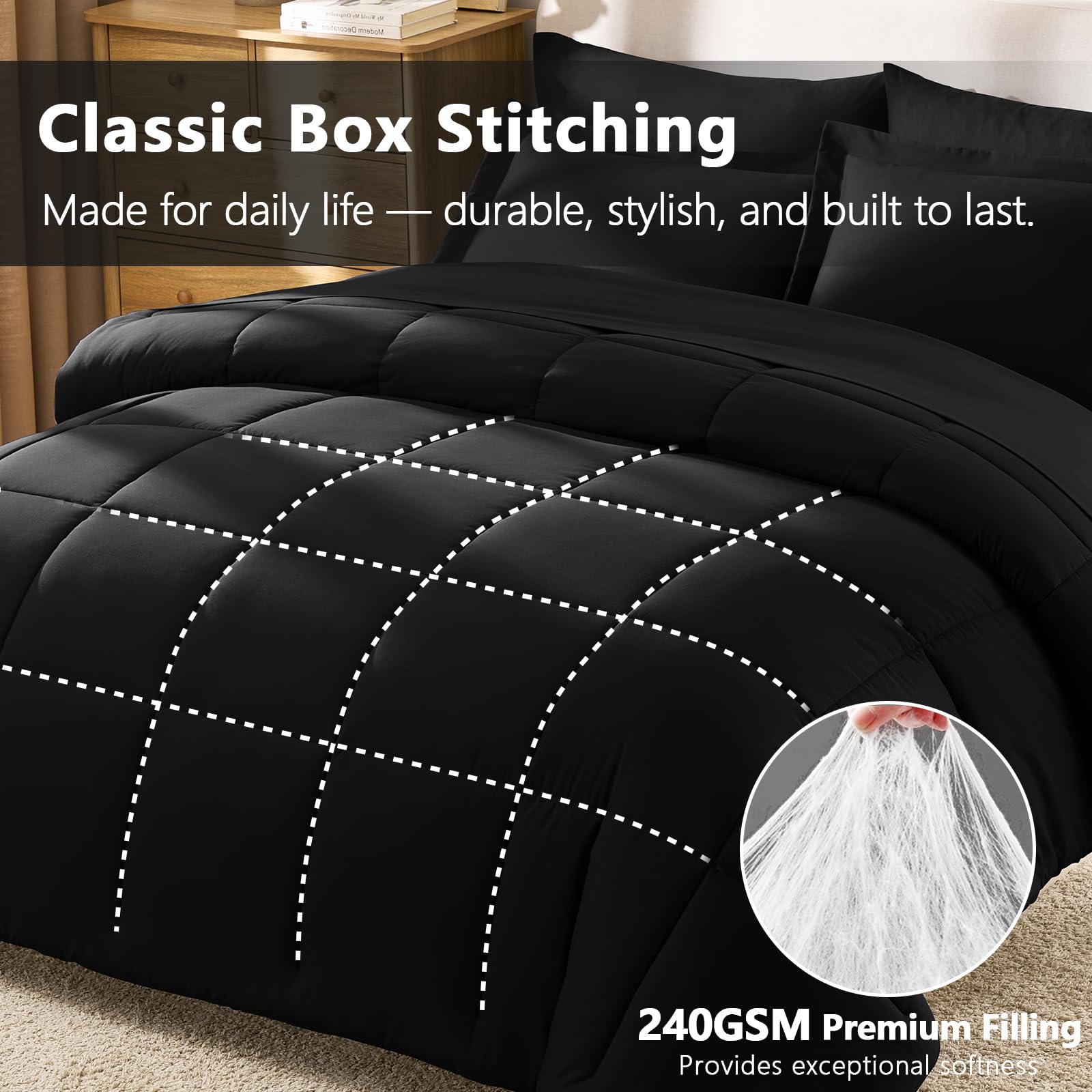 CozyLux drap housse détail poche profonde maintien sécurisé