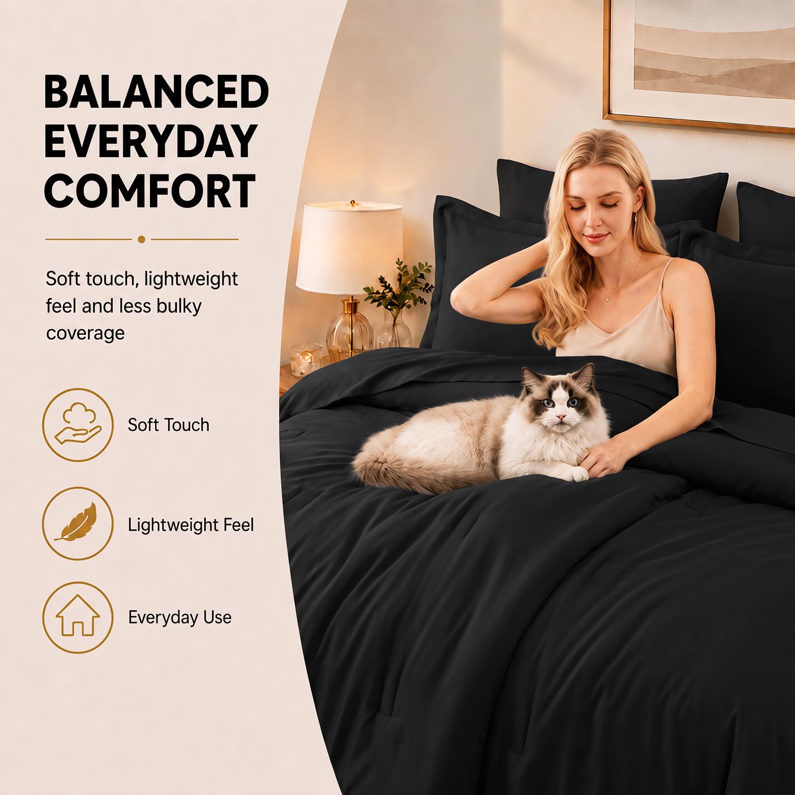 CozyLux drap housse montrant poche profonde 14" pour matelas épais