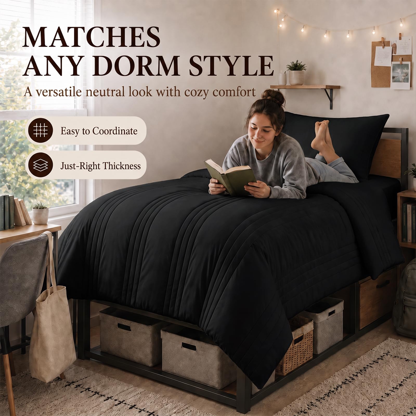CozyLux drap‑housse profond 14 pouces pour maintien sûr du matelas