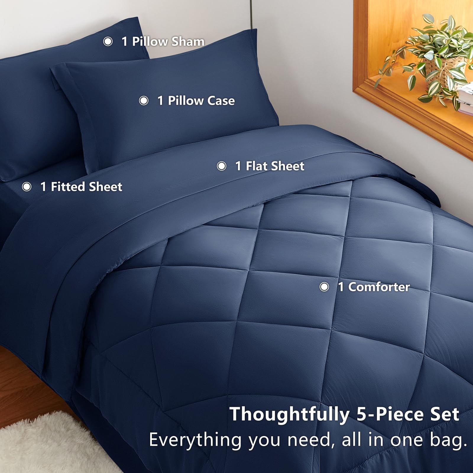 CozyLux drap housse en valeur montrant poche jusqu'à 14" adaptée aux matelas épais