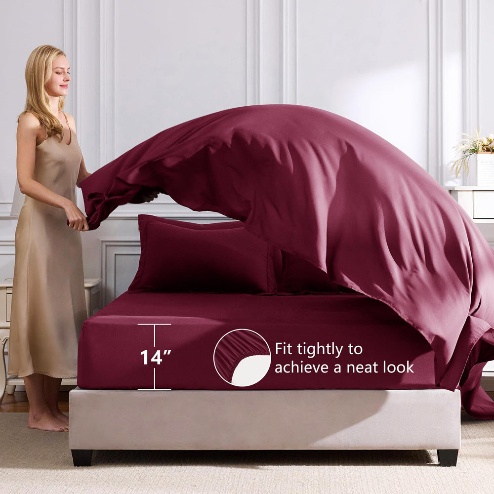 CozyLux drap‑housse profondeur 14", maintien parfait sur matelas épais