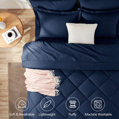 CozyLux drap plat et taies pliés illustrant l'ensemble coordonné et gain de temps