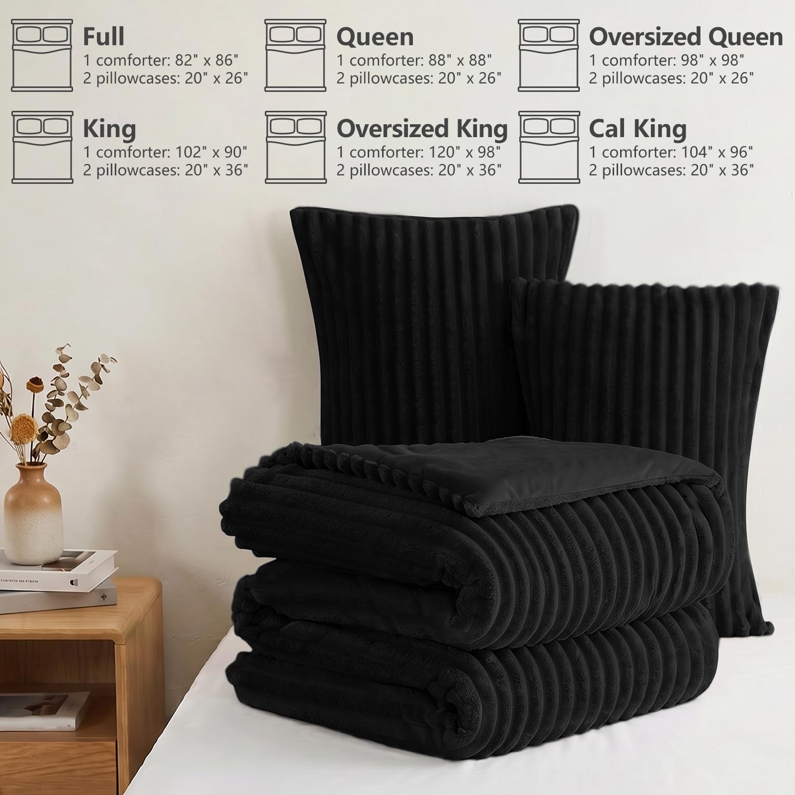 CozyLux comparaison taille montrant dimensions king pour échelle réaliste
