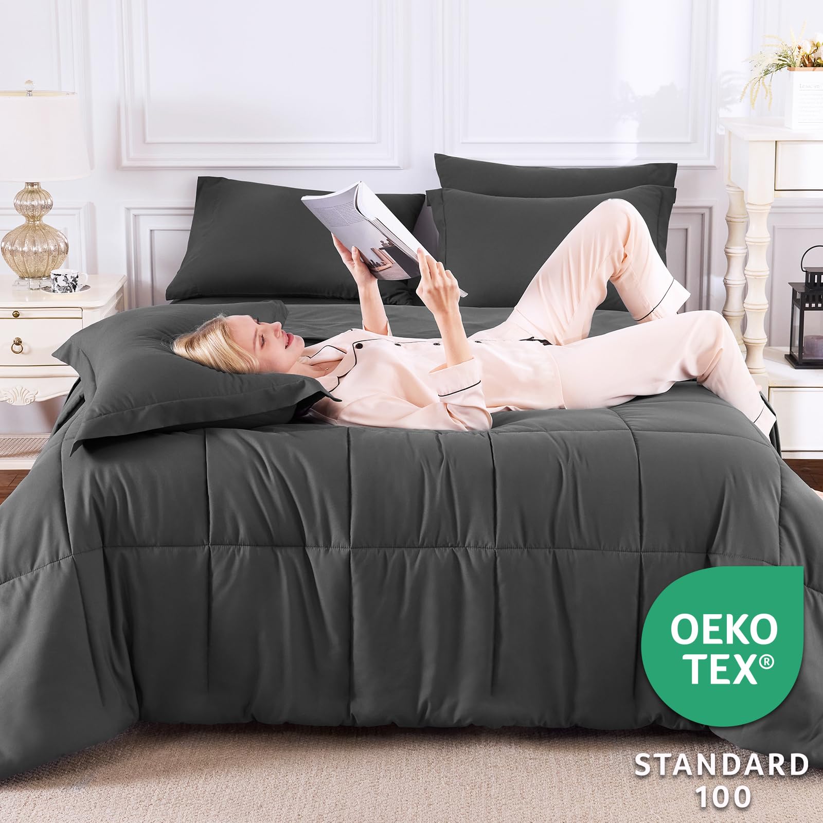 CozyLux détail du matelassage box-stitch pour maintien uniforme du garnissage